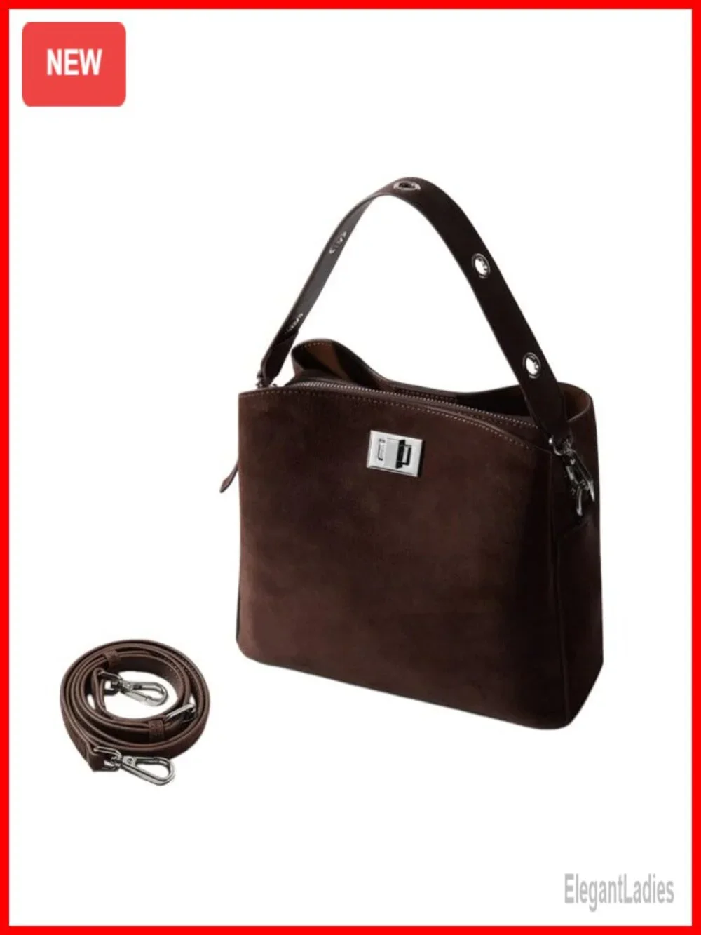Genuine Leather Suede Hobo Bag Crossbody Shoulder Handbag Slouchy Purse
